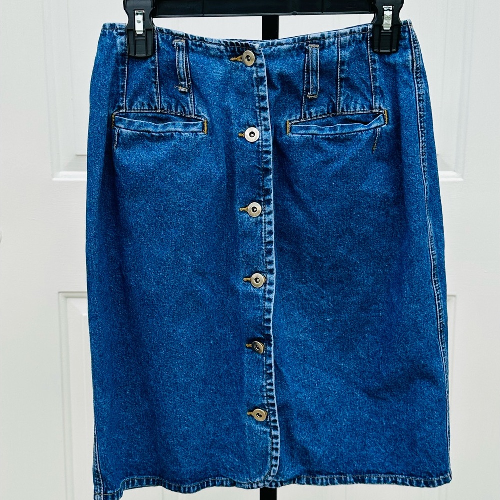 ♠️BLACK FRIDAY SALE!♠️ Vintage S.C. Surplus Denim Button Down Skirt size 9/10